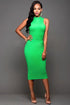 Royalty Kelly-Green Racer-Back Midi Dress